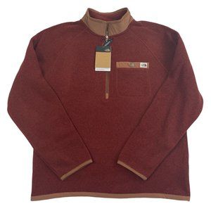 The North Face Men's Gordon Lyons 1/4 Zip Pullover Sweater Jacket Red New